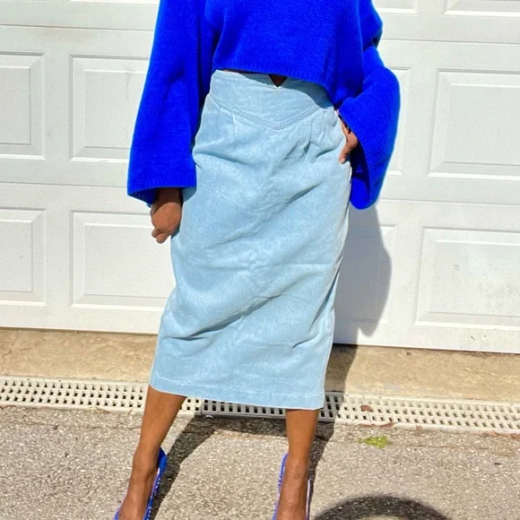 Vintage high waist Denim skirt - Picture 5 of 6